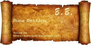Busa Bettina névjegykártya