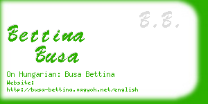 bettina busa business card